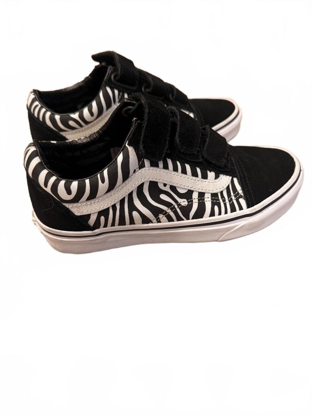 Vans Zebra Print Velcro Strap Sneakers Size US 6 Women / 4.5 Men